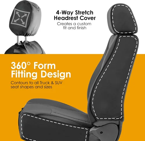 Miniatura 2 de LPI Truck Colton - Fundas de asiento de camión resistentes para asientos delanteros, se adapta a SUV o camión de tamaño completo, organizador