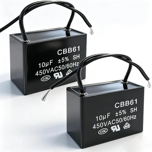 Miniatura 8 de Twidec /2 unids 450 V AC 50/60 Hz Condensadores de película de polipropileno metalizado de 2 hilos para ventilador de techo Motor Start Run 4uf