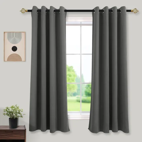 Miniatura 69 de Mrs.Naturall Cortinas Azul Real para Dormitorio, Cortinas Opacas Cortas Medianas Azul Cobalto para Cocina Decoración de Habitación de Adolescentes