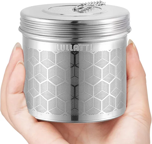 Miniatura 9 de Infusores de té para té suelto, (2 unidades) Juego de coladores de té de acero inoxidable 18/8, té de malla extra fina para té preparado, especias