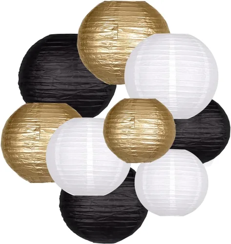 Miniatura 21 de Linterna de papel de dragón de nube de 8 pulgadas, lámpara de papel china japonesa (juego de 5, beige)