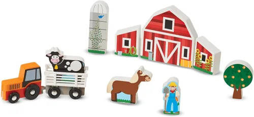 Miniatura 9 de Melissa & Doug Juego de granja y tractor de madera (33 piezas)