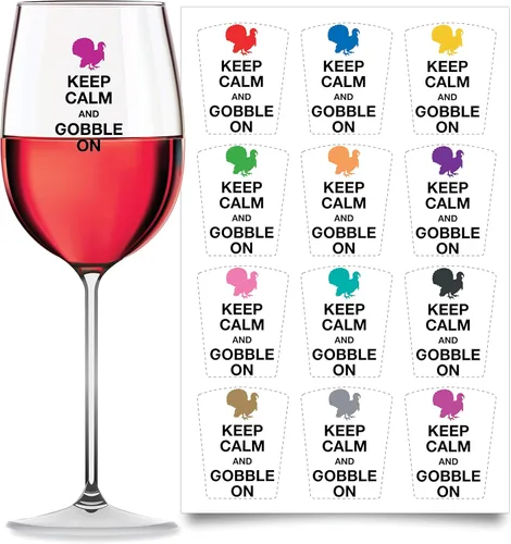 Miniatura 9 de Wine Wear Marcadores de bebidas, 12 unidades, calcomanías adhesivas reutilizables para revelación de género para baby shower (bebé niño)