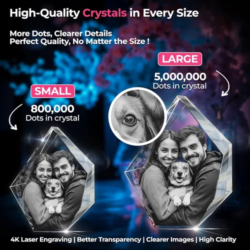 Miniatura 2 de 3D innovation Foto de cristal 3D, regalos conmemorativos personalizados para mamá, papá, esposa, hombres, mascotas, detalle de cristal grabado