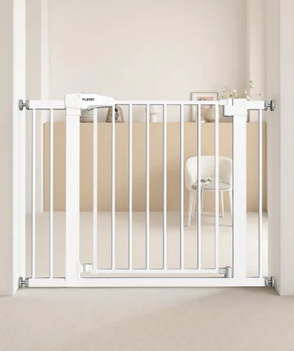 Miniatura 15 de Puerta de bebé de 29.5-40.5 pulgadas para escaleras, puerta para perros para puertas, puerta de seguridad de metal para bebés con cierre automático