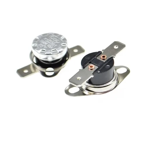 Five KSD301 250V 10A thermostats, Normally Open, with Temperature ranges of 35, 40, 50, 60, 70, 75, 80, 90, 100, 110, and 120 Degrees Celsius.(5PCS