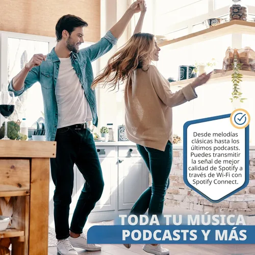 Miniatura 6 de Sistema estéreo Bluetooth y WiFi Philips para el hogar con reproductor de CD, Spotify, radio por Internet, radio FM, reproducción de MP3, agudos