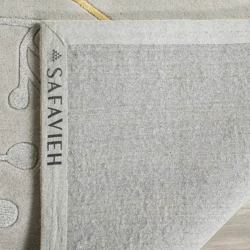 Miniatura 6 de SAFAVIEH Soho Collection SOH305G - Alfombra de lana de primera calidad hecha a mano, 6 x 9 pies, color gris