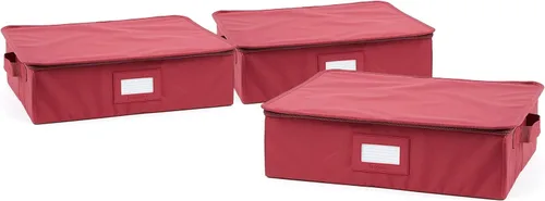 Miniatura 104 de Covermates Keepsakes - Juego de cajas de almacenamiento con cierre de cremallera, paquete de 3 cubos organizadores de poliéster resistente, diseño