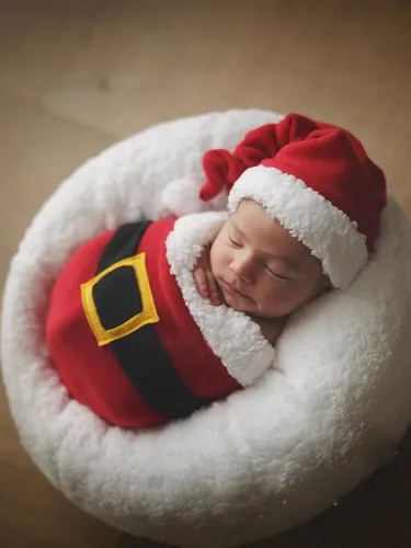 Miniatura 3 de Ropa de Navidad para recién nacido, accesorios para sesión de fotos, ropa de ganchillo, pantalones de sombrero rojo de Papá Noel, accesorios