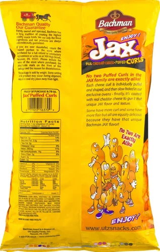 Miniatura 2 de Bachman Jax Cheddar Cheese Rizos inflados 9.75 oz (2 bolsas)