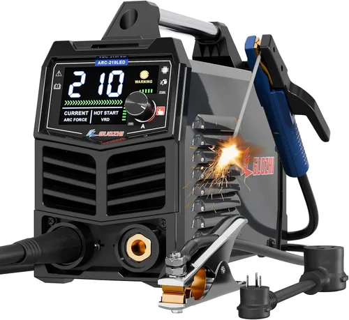 Miniatura 8 de GZ GUOZHI Soldador de Electrodo Pequeño Mini Portátil, Máquina de Soldadura ARC MMA de 110V 130A con Cable Portaelectrodos y Abrazadera de Trabajo