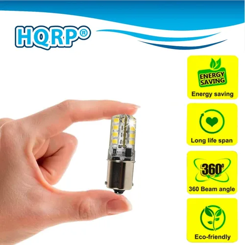 Miniatura 4 de HQRP Paquete de 2 bombillas LED ultra brillantes 1156 color blanco frío compatibles con John Deere JD AD2062R, piezas de repuesto LA115 D130 CS y CX