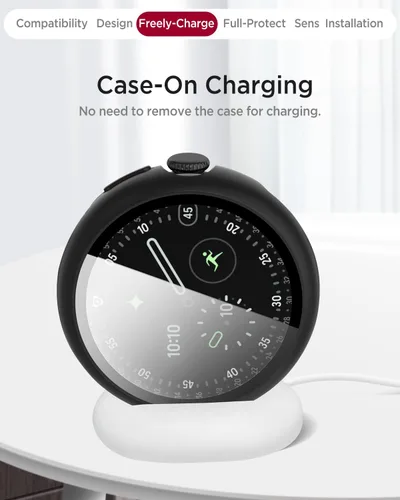 Miniatura 4 de Miimall - Juego de 2 fundas con protector de pantalla para Google Pixel Watch 4 de 1.772 pulgadas, antiarañazos, sensible de alta definición