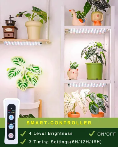Miniatura 3 de Luz de cultivo para plantas de interior, luz regulable para plantas, 6/12/16H, tira de luces LED de crecimiento de espectro completo, paneles de luz