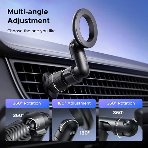 Miniatura 6 de UGREEN Magsafe - Soporte de teléfono para ventilación de aire para automóvil, magnético, nunca bloquea, fortalece la potencia magnética, compatible