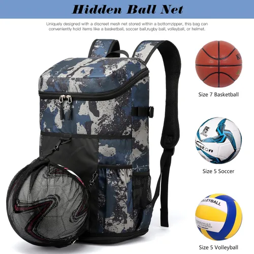 Miniatura 3 de TUGUAN Mochila de béisbol para adultos con soporte para bates de 2/4 y gancho para cerca, bolsa ligera de softbol para hombre con compartimento