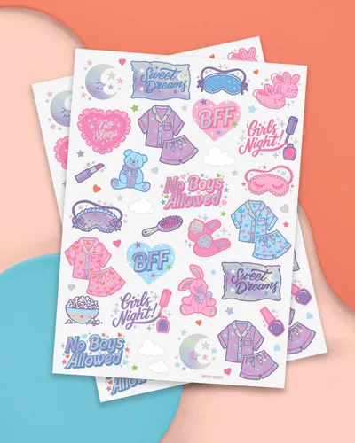 Miniatura 2 de xo, Fetti Tatuajes temporales de fiesta rosa para niñas – 52 estilos Suministros de fiesta de cumpleaños rosa, recuerdos de bolsa de regalos