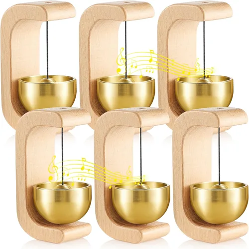 Miniatura 22 de Zonon 2 Piezas Campanillas de Viento Magnéticas de Madera Decoración de Timbre de Puerta Campana de Comerciantes para Apertura de Puerta Forma de C