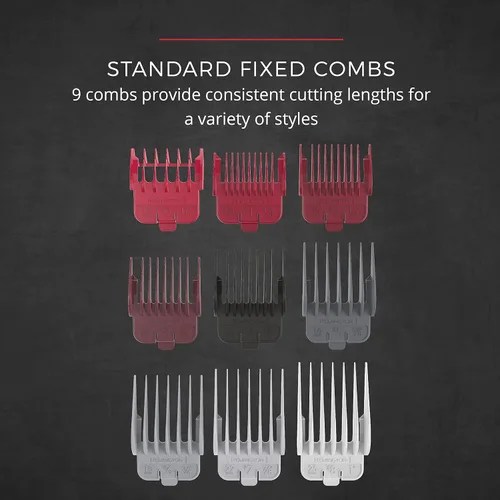 Miniatura 7 de Remington Easy Fade - Kit de corte de pelo para hombres, peines fijos cónicos y estándar, estuche de viaje incluido, color negro