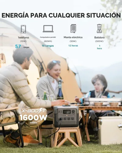 Miniatura 4 de EF ECOFLOW Estación de energía portátil RIVER 2 Pro, batería LiFePO4 de 768 Wh, carga rápida de 70 minutos, 4 salidas de CA de 800 W