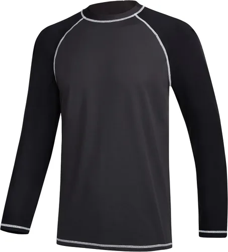 Miniatura 29 de Camisetas de natación de manga larga para hombres Rashguard UPF 50+ Camisa de protección solar UV Atlética Entrenamiento Correr Senderismo Camiseta