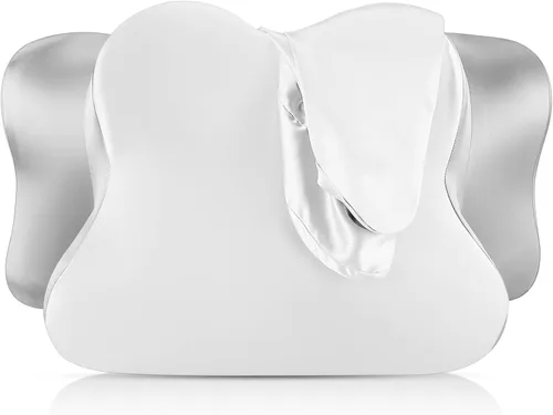 Miniatura 9 de Hahafelt Funda de Almohada Cervical para el Cuello (Solo Funda de Almohada) Funda de Almohada de Satén con Cremallera Funda de Almohada de Contorno