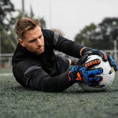 Miniatura 6 de Guantes de portero con palma de corte medio negativo, ajuste cómodo, guantes de portero de fútbol ligeros y flexibles con ultra agarre
