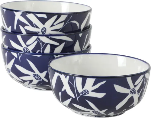 Miniatura 12 de Gibson Home Zen Buffet - Tazones de ensalada de porcelana de 41 onzas resistentes a los arañazos y a los arañazos, 4 unidades, gran capacidad, aptos