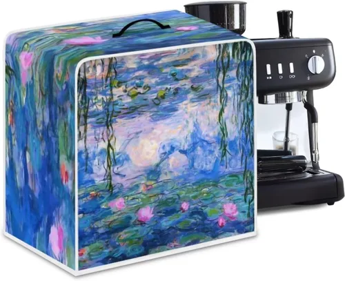 Miniatura 25 de DISNIMO Cubierta antipolvo para cafetera de mariposa azul, fundas para máquina de hacer café de cocina con mango superior, cubierta