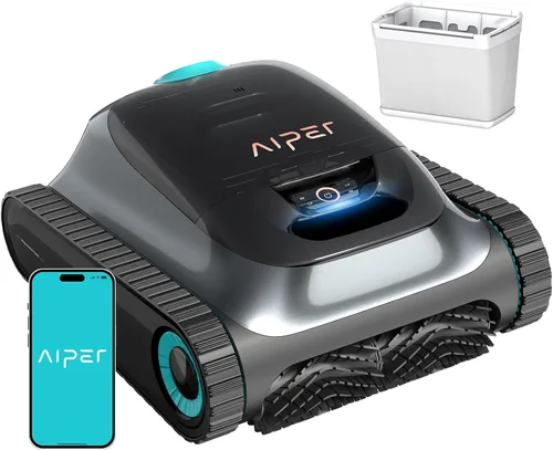 Limpiador robótico de piscinas Aiper S1 (actualización 2026), plan de limpieza semanal personalizado, tiempo de ejecución de 270 minutos, limpieza