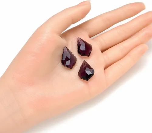 Miniatura 2 de 20pcs checa facetado cristal barroco lámpara colgante gota perlas Suncatcher 0.866 in febrero amatista púrpura piedra natal