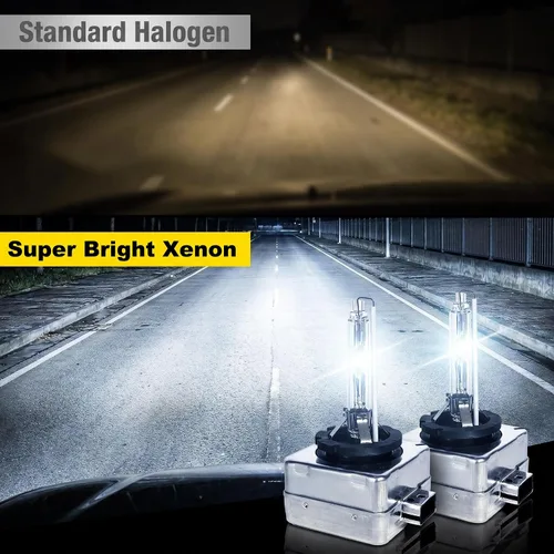 Miniatura 3 de Bombillas HID D1S D1R de 35 W súper brillantes de fábrica de xenón para faros delanteros 66140, reemplazo directo Plug-N-Play, 10000 K, azul 10000K