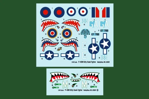 Miniatura 4 de Hobby Boss Kit de construcción de modelo de avión Kittyhawk P-40M de fácil montaje