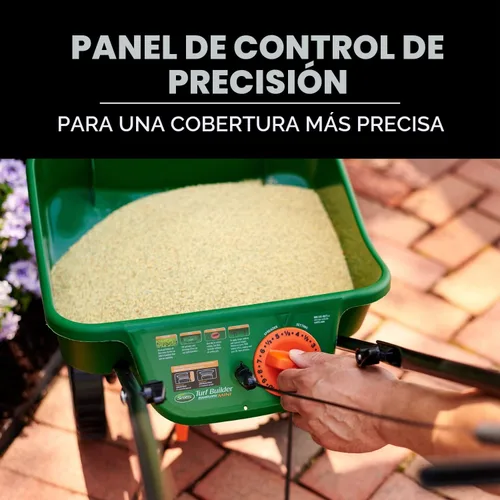 Miniatura 8 de Scotts Turf Builder EdgeGuard - Mini esparcidor de difusión para semillas, maleza y fertilizante, sal, derretimiento de hielo, esparcidor manual