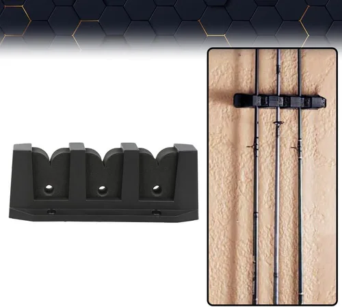 Miniatura 9 de PIT66 Soporte de caña de pescar montado soporte de caña horizontal 3 Barco de pesca Gear Pole Storage Holder Mount Plastic