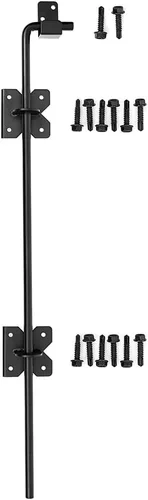 Miniatura 7 de Perno de caída de bastón de 24 pulgadas resistente, barra de caída de puerta de material de acero - 1 paquete, principalmente para puerta de una