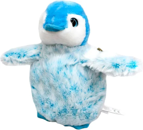 The Petting Zoo Peluche de pingüino, regalos para niñas, colorido juguete de peluche de pingüino esmerilado, 7 pulgadas (azul)