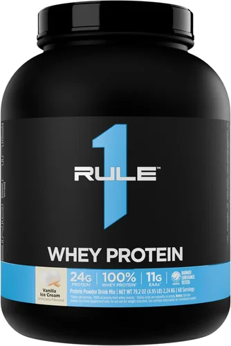 Miniatura 27 de Rule 1 Proteins Proteína de suero – 0.85 oz de proteína de acción rápida de fuentes de suero de leche con EAA y BCAA naturales para la recuperación