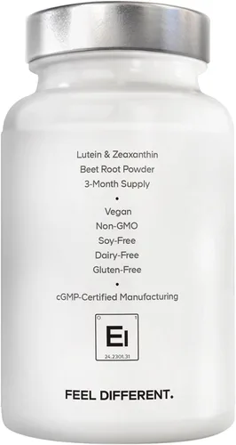 Miniatura 9 de Amen Ojos Luteína Zeaxantina Suplemento – Vitaminas para los ojos – Luteína y zeaxantina de extracto de caléndula, polvo de raíz de remolacha roja