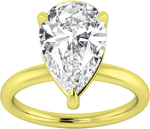 Miniatura 5 de Anillo de moissanita de 3.0 quilates, anillo de boda en forma de pera, anillos solitarios de plata de ley 925, anillo de compromiso de corte de pera