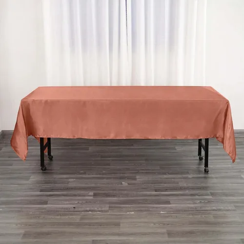 Miniatura 83 de Efavormart - Mantel rectangular de satén, 90 x 132 pulgadas, suave, oblongo, lavable, mantel decorativo de tela sedosa para bodas, fiestas, Plata
