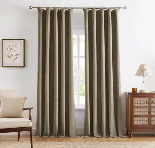 Miniatura 18 de Vision Home Cortinas opacas de color azul cambray de 63 pulgadas para dormitorio, aislamiento térmico, oscurecimiento de la habitación, juego