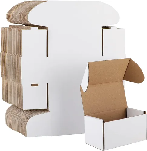 Miniatura 37 de HORLIMER - Cajas de envío pequeñas de 7x5x2, conjunto de 50, caja de cartón corrugado blanca para envío de correspondencia