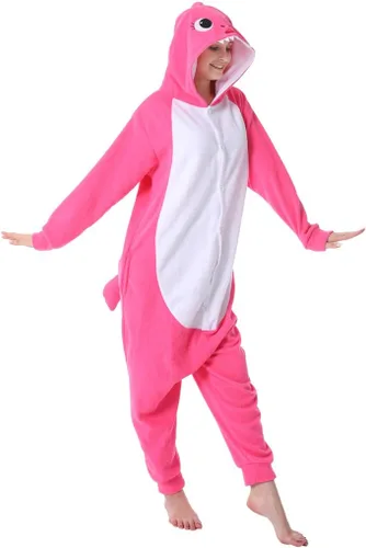 Miniatura 2 de dressfan - Pijama disfraz de caricatura tiburón gris, unisex, para adultos, niños, adolescentes, mujeres y hombres