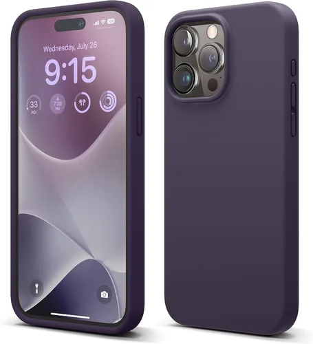 Miniatura 13 de elago Funda compatible con iPhone 15 Pro Max, de silicona líquida, funda protectora de cuerpo completo, a prueba de golpes, funda delgada