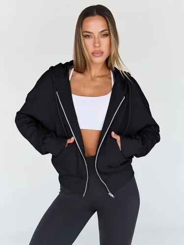 Miniatura 2 de Trendy Queen Sudaderas con capucha para mujer, con cremallera completa, sudaderas recortadas, chaquetas informales, cómodas, para gimnasio, trajes