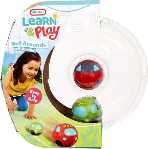 Miniatura 2 de Little Tikes Learn & Play Roll Arounds Off Roadin' Vehicle Paquete de 2 autos de juguete y juego de pelota en uno, fácil agarre y rollo, regalos