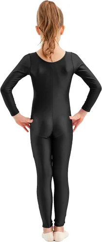 Miniatura 4 de Malla de una pieza Speerise, de mangas largas, hecha en Spandex, para niñas que practican danza