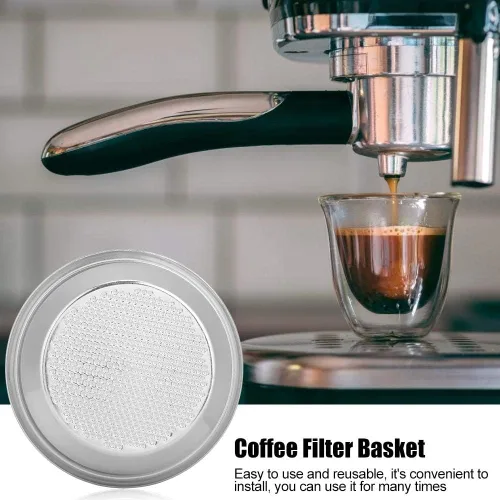 Miniatura 3 de Fdit Piezas de recambio de la máquina de café del filtro del filtro de la sola capa de la sola capa de la cesta del filtro del café del acero